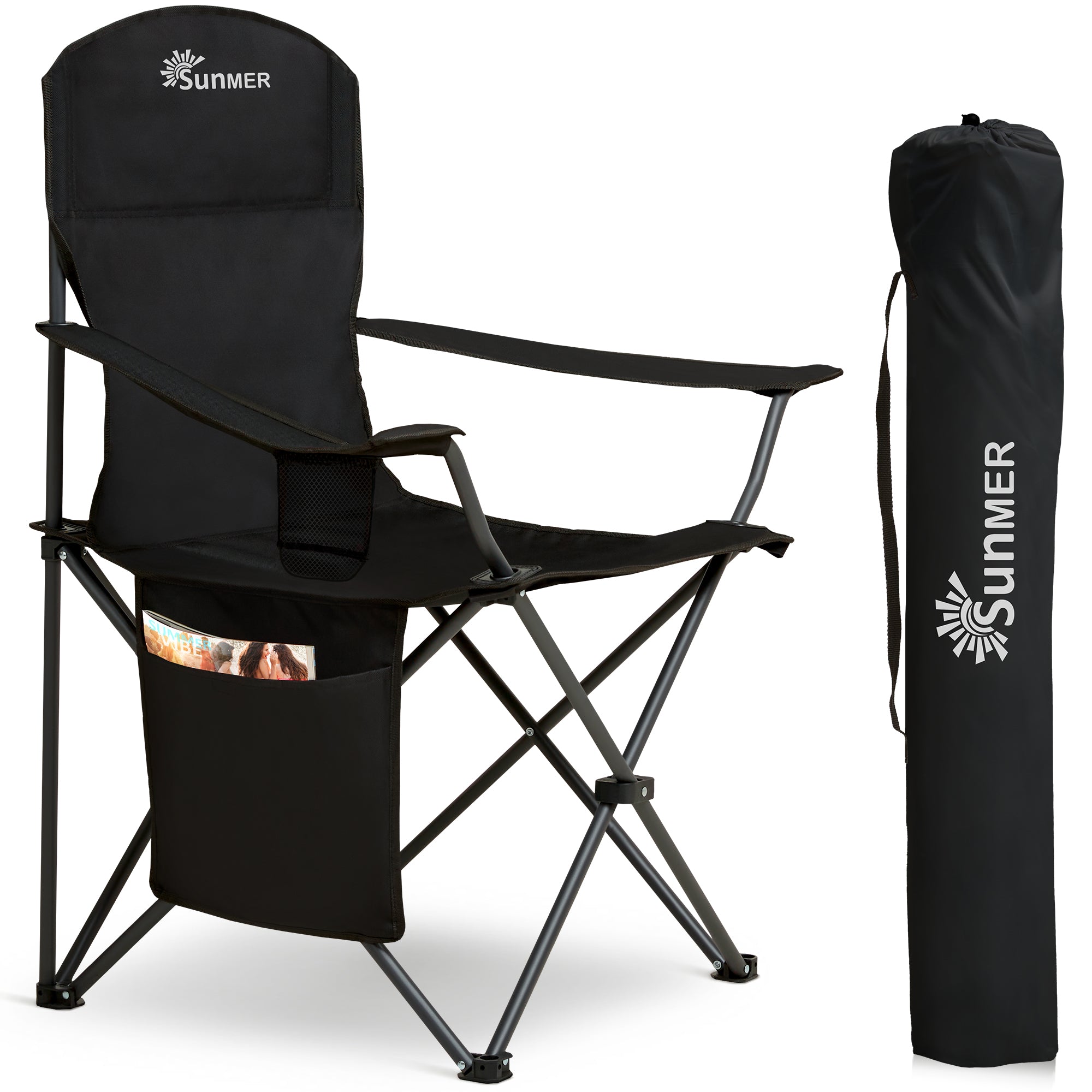 SUNMER Extra-Wide Folding Camping Chairs