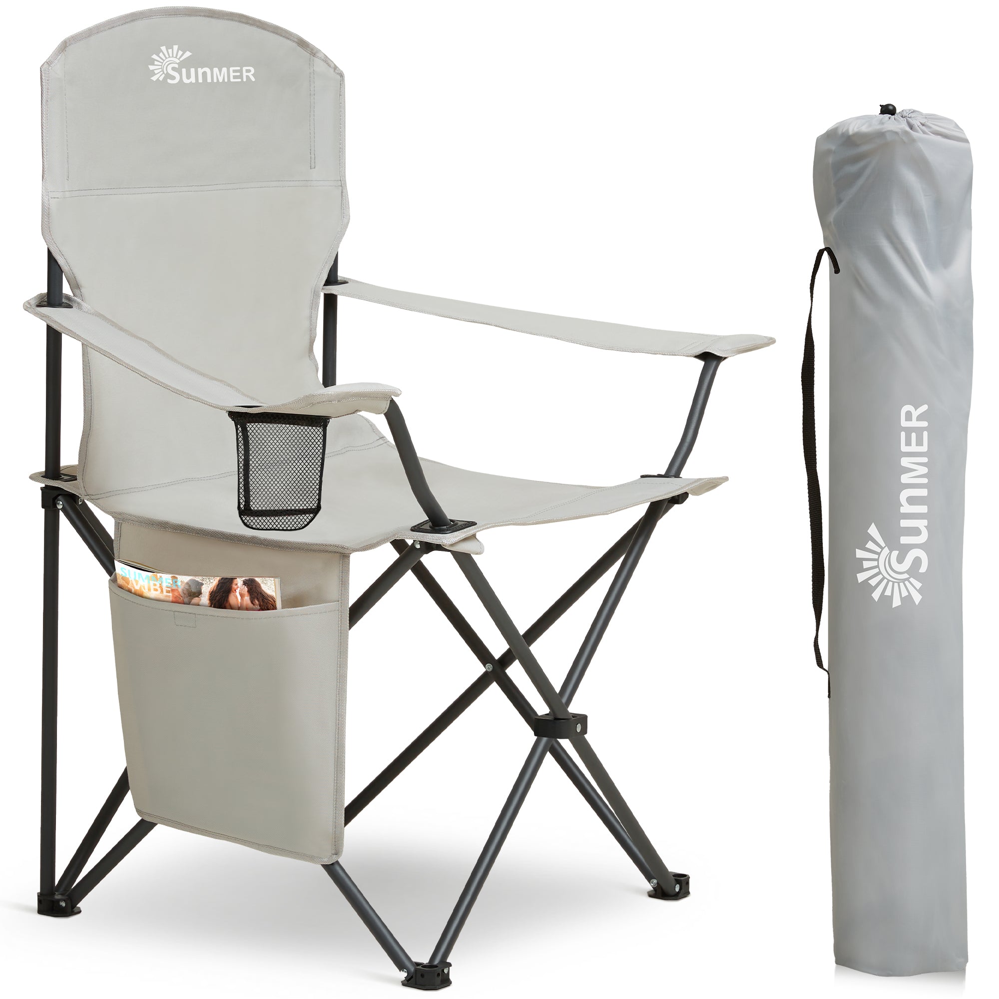 SUNMER Extra-Wide Folding Camping Chairs