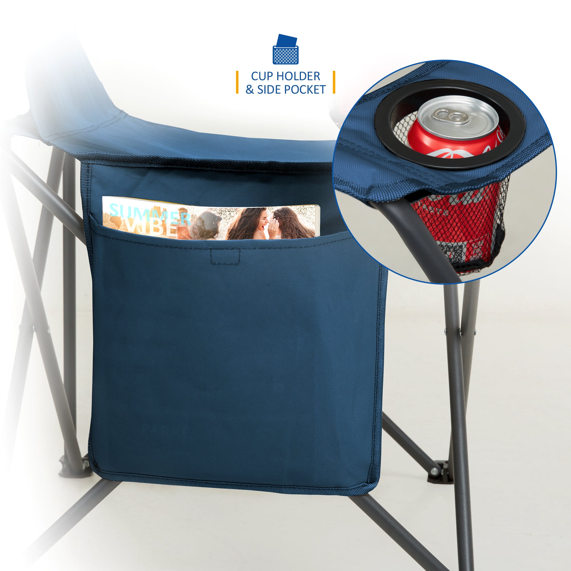 SUNMER Extra-Wide Folding Camping Chairs