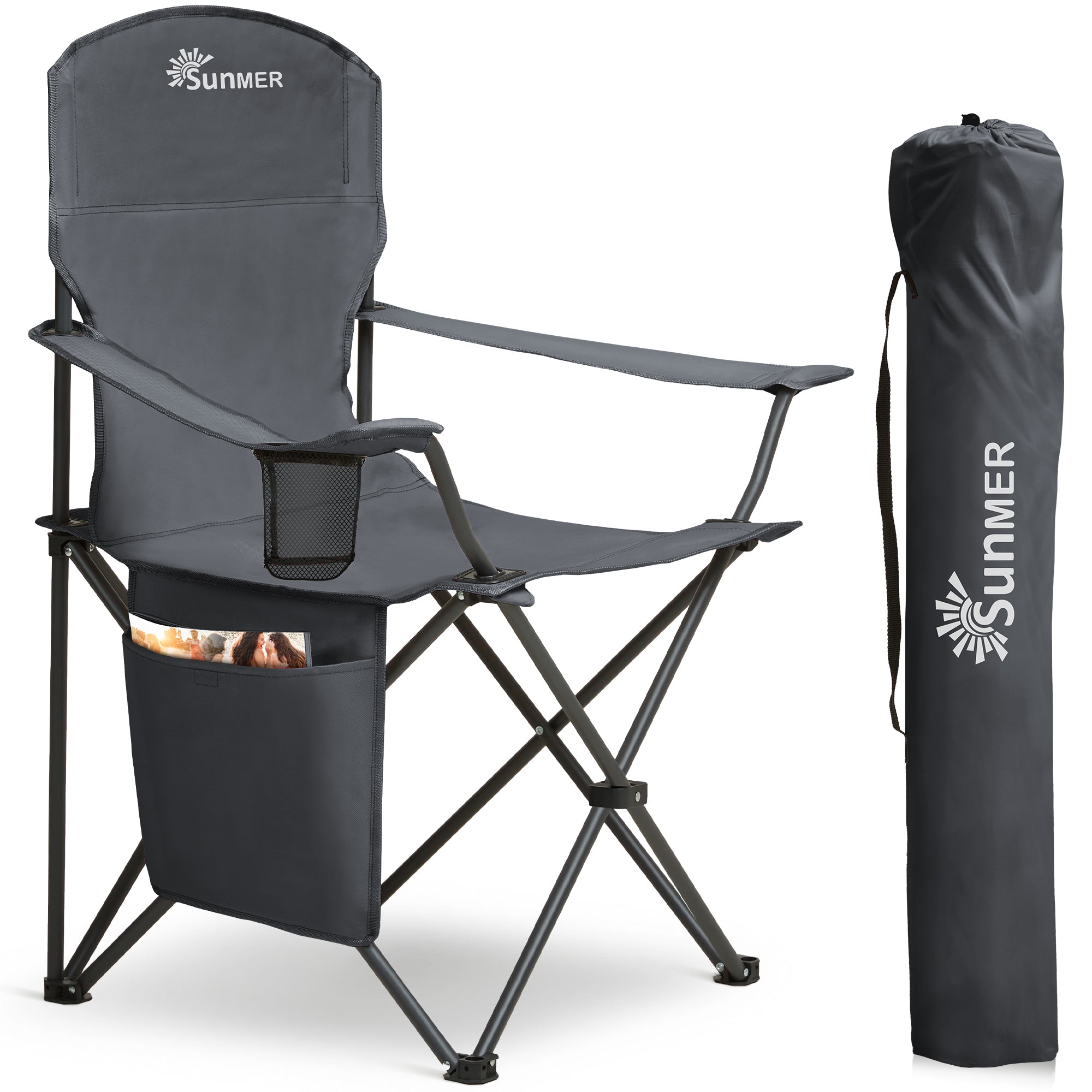 SUNMER Extra-Wide Folding Camping Chairs