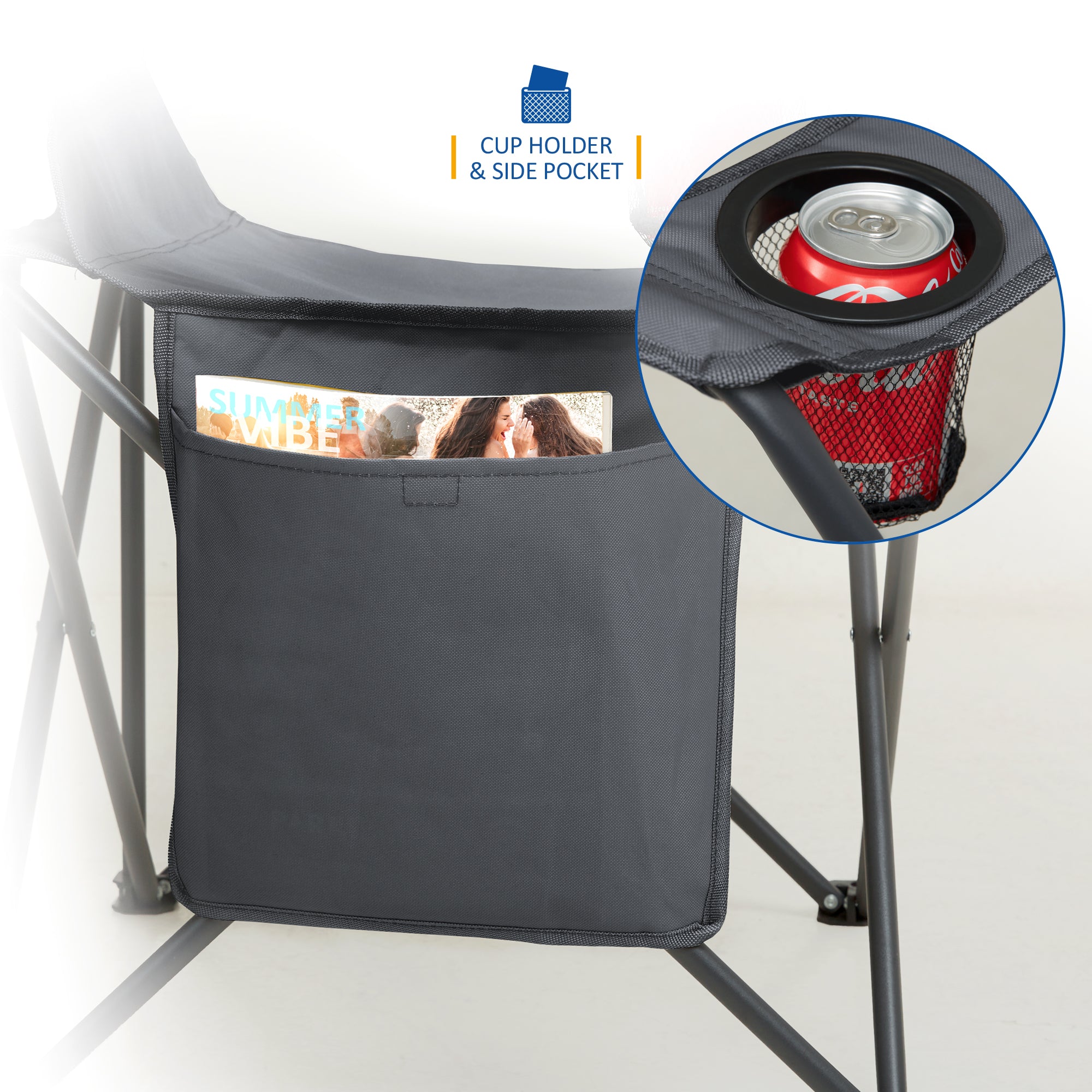 SUNMER Extra-Wide Folding Camping Chairs