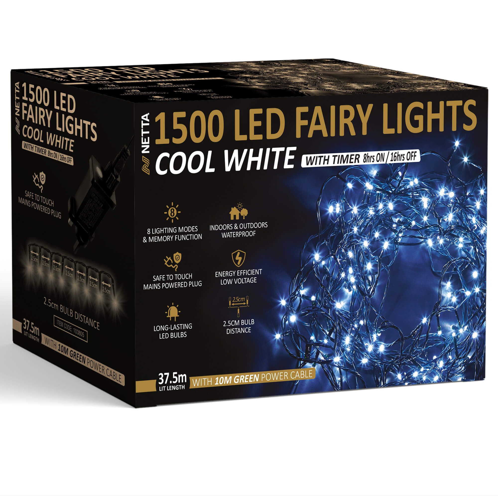 NETTA Christmas Fairy String Lights LED Outdoor &amp; Indoor