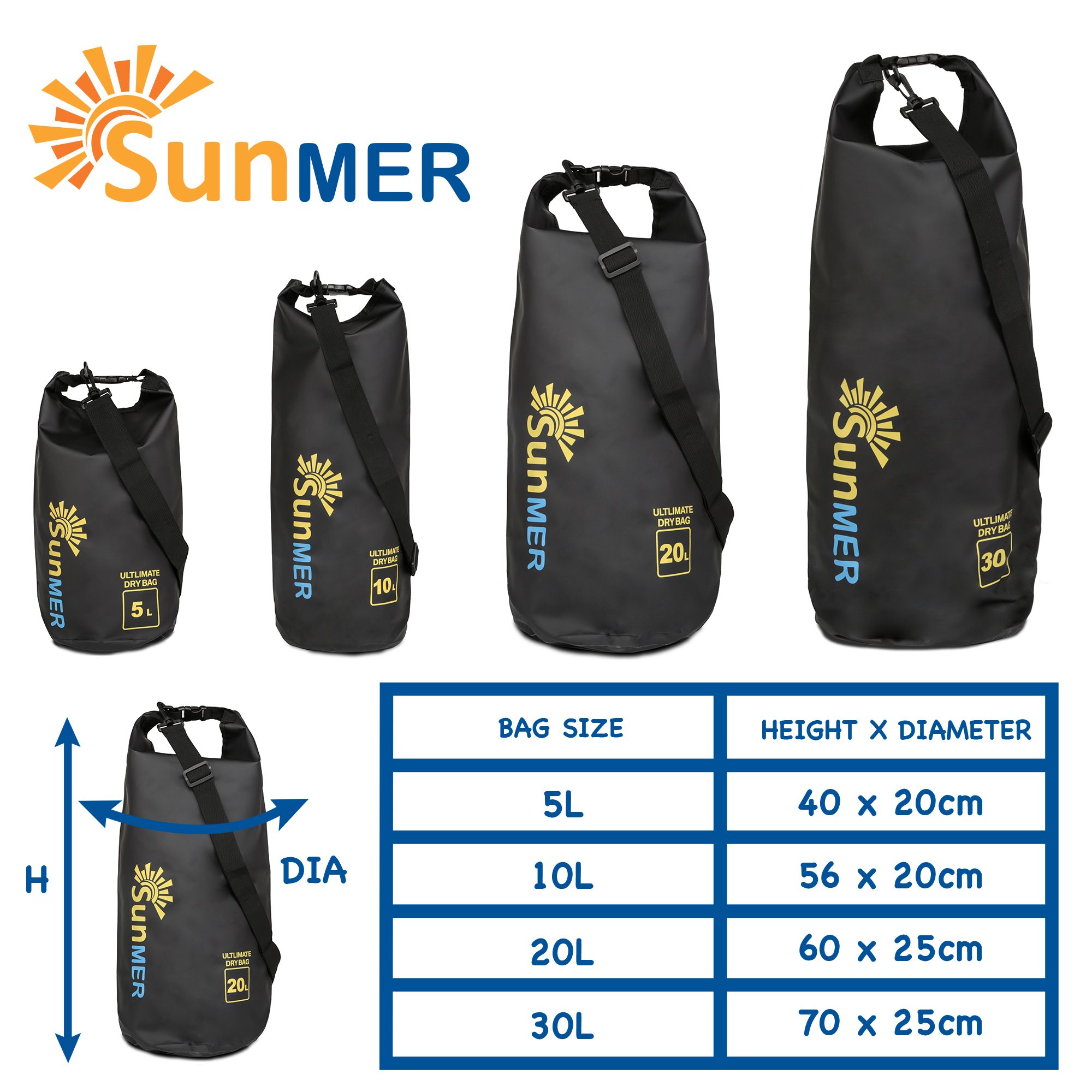 SUNMER Dry Bags With Waterproof Phone Case