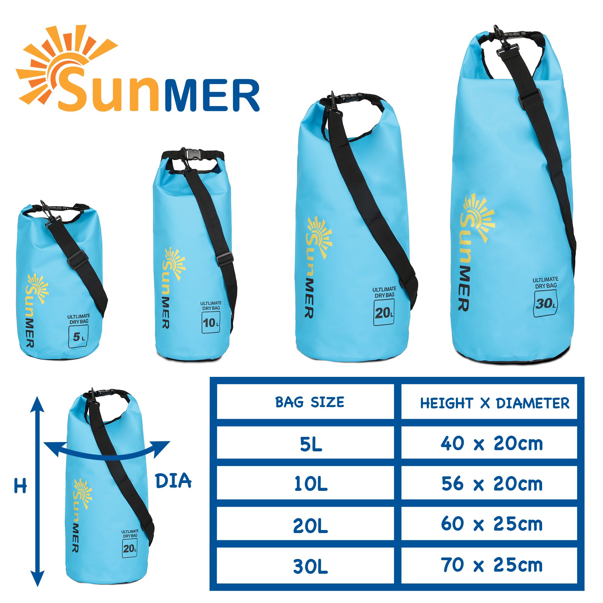 SUNMER Dry Bags With Waterproof Phone Case