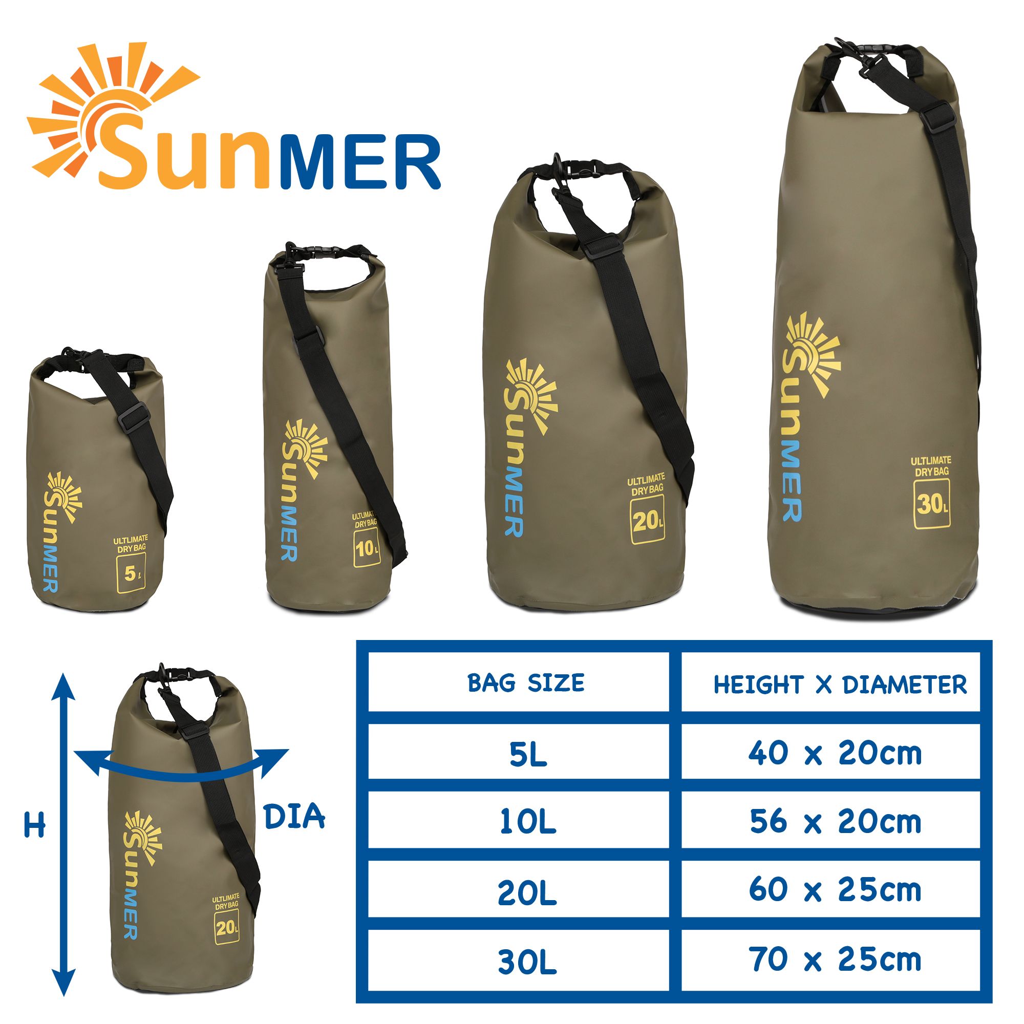 SUNMER Dry Bags With Waterproof Phone Case