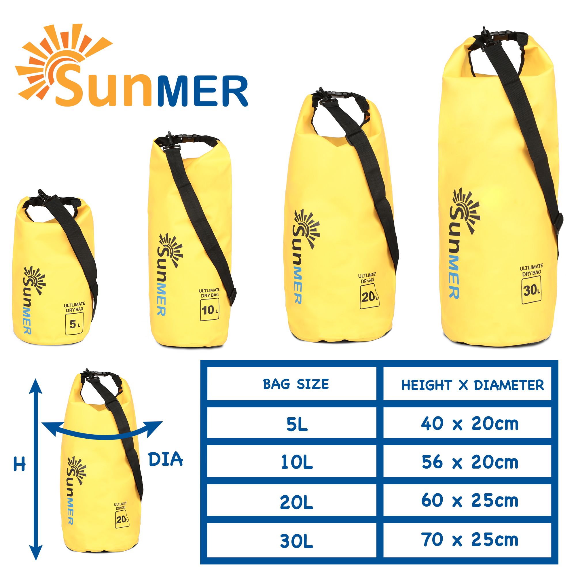 SUNMER Dry Bags With Waterproof Phone Case