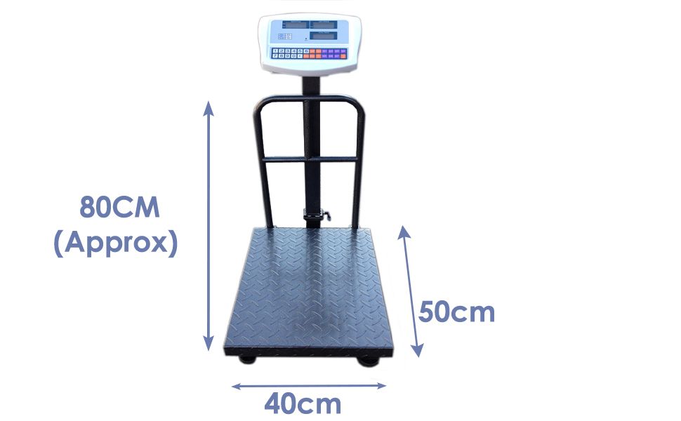 NETTA 300KG Industrial Platform Parcel Scales with Bracket Large Platform 40cm x 50cm