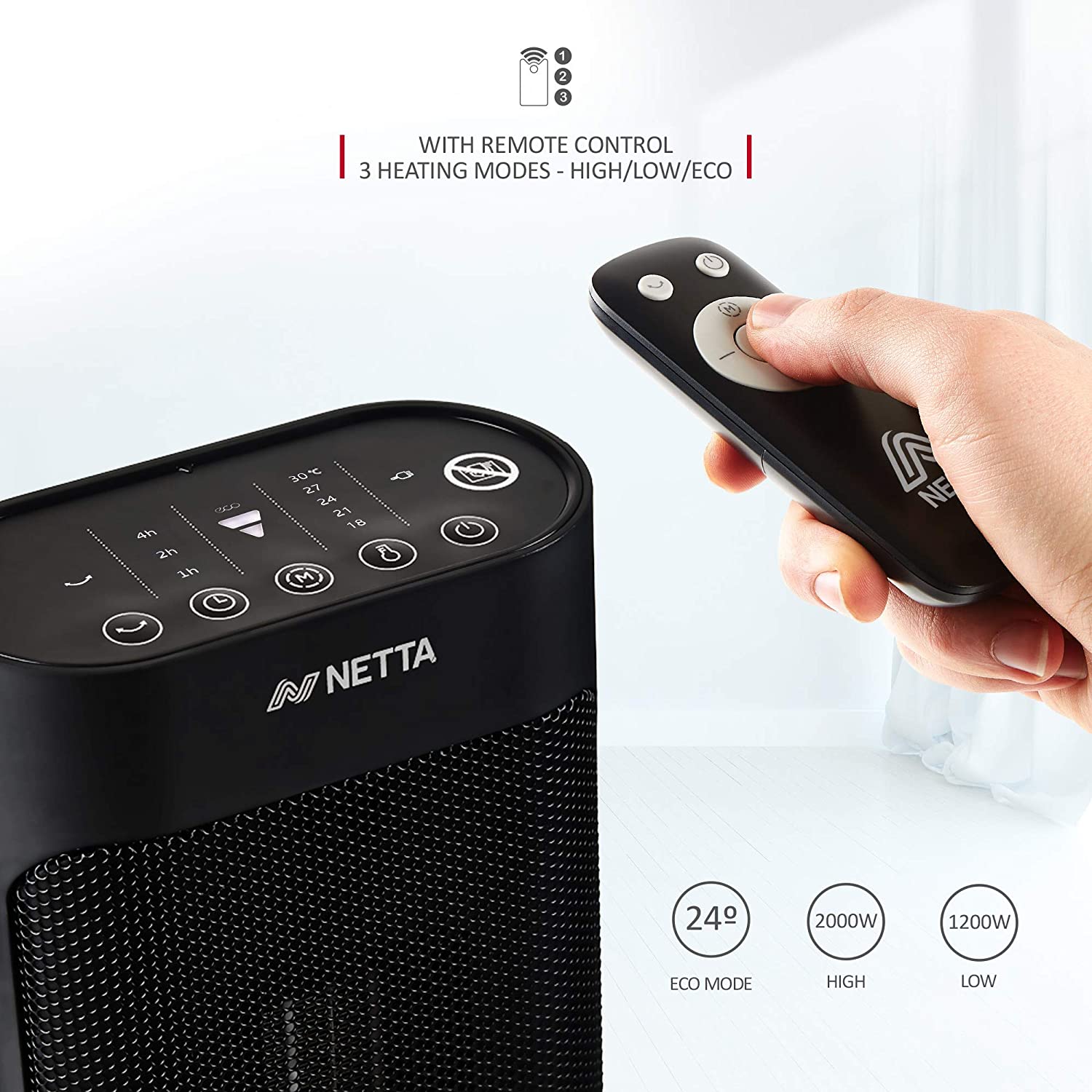 Replacement Remote Controller for NETTA 2000W Portable Tower Heater