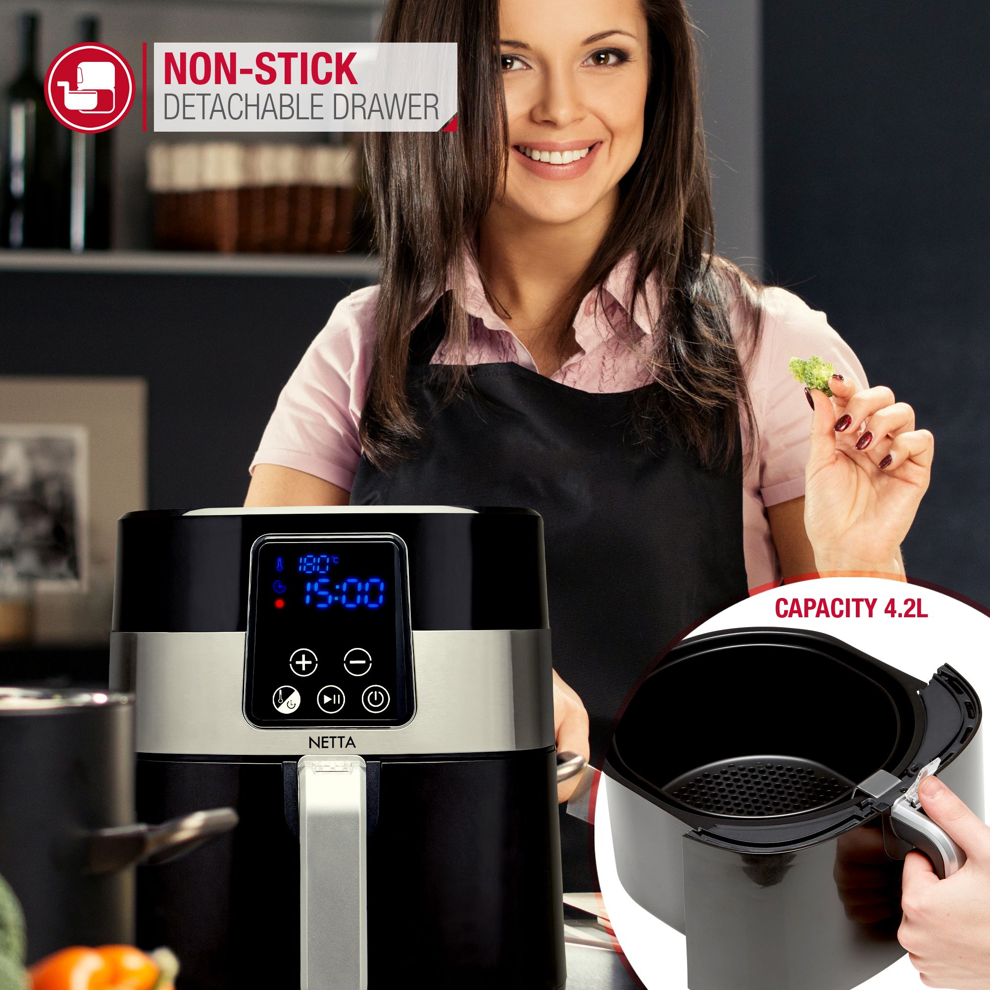 NETTA 4.2L Digital Air Fryer