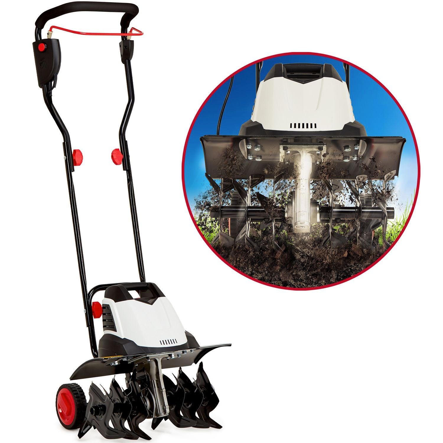 1500W Electric Corded Tiller & Cultivator - 45cm Cutting Width