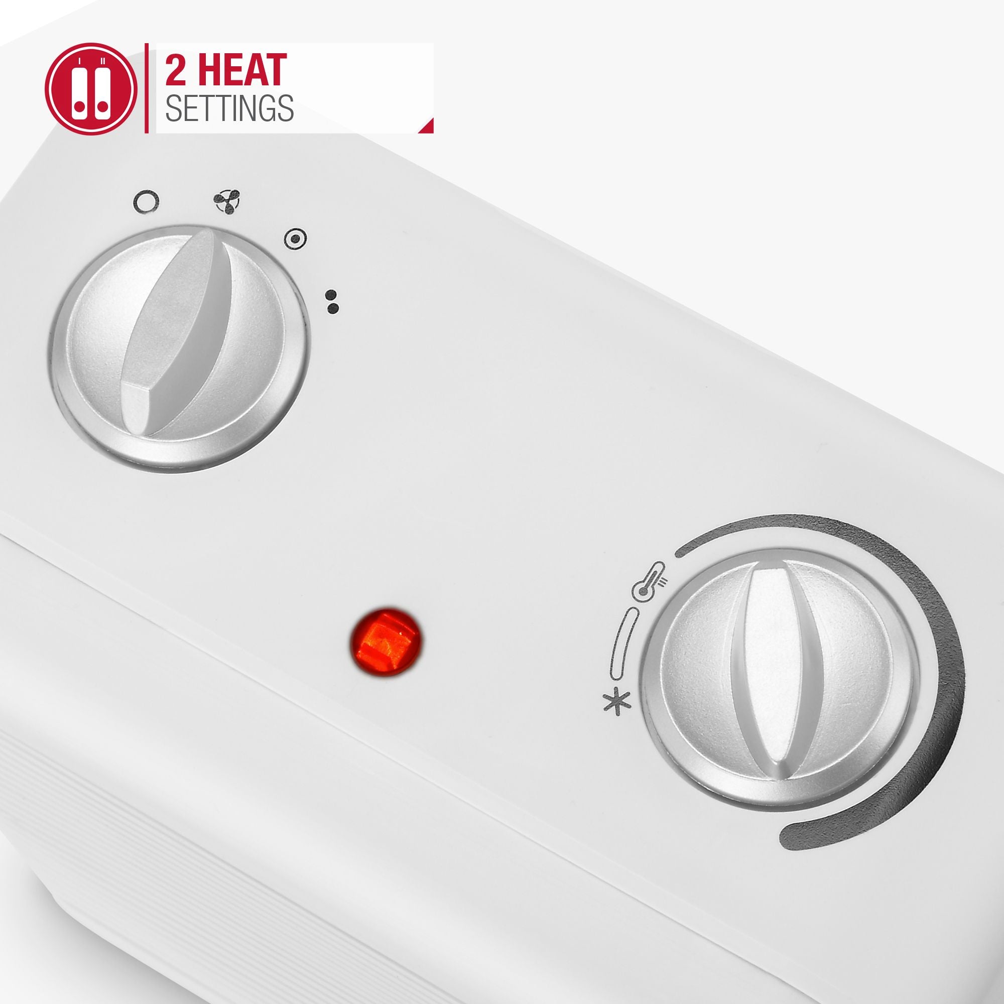 Portable Fan Heater - White