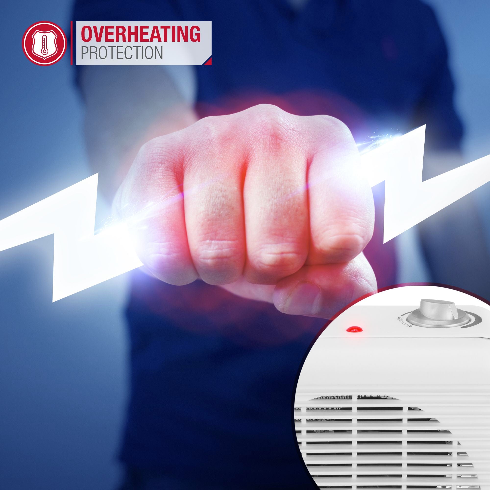 Portable Fan Heater - White