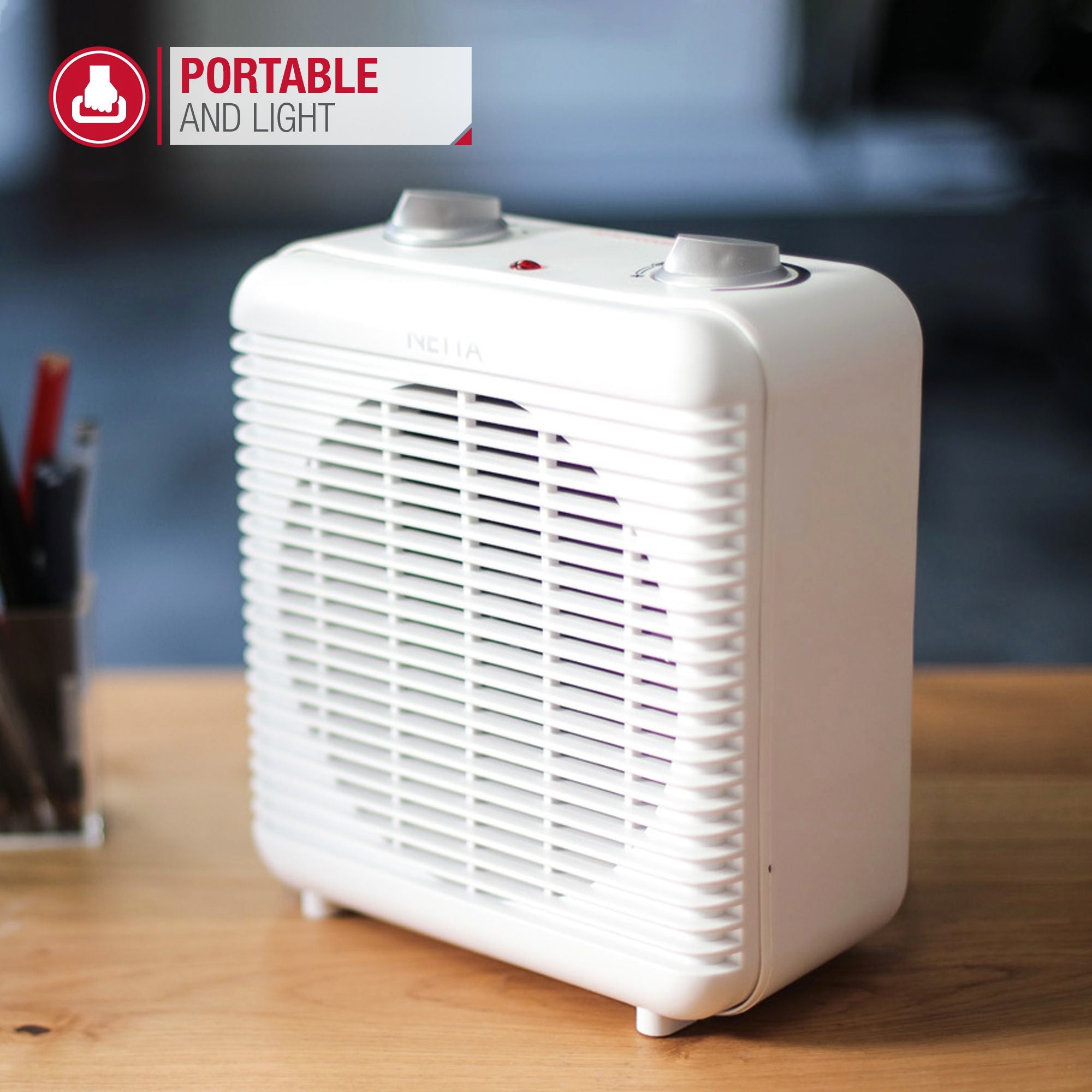 Portable Fan Heater - White