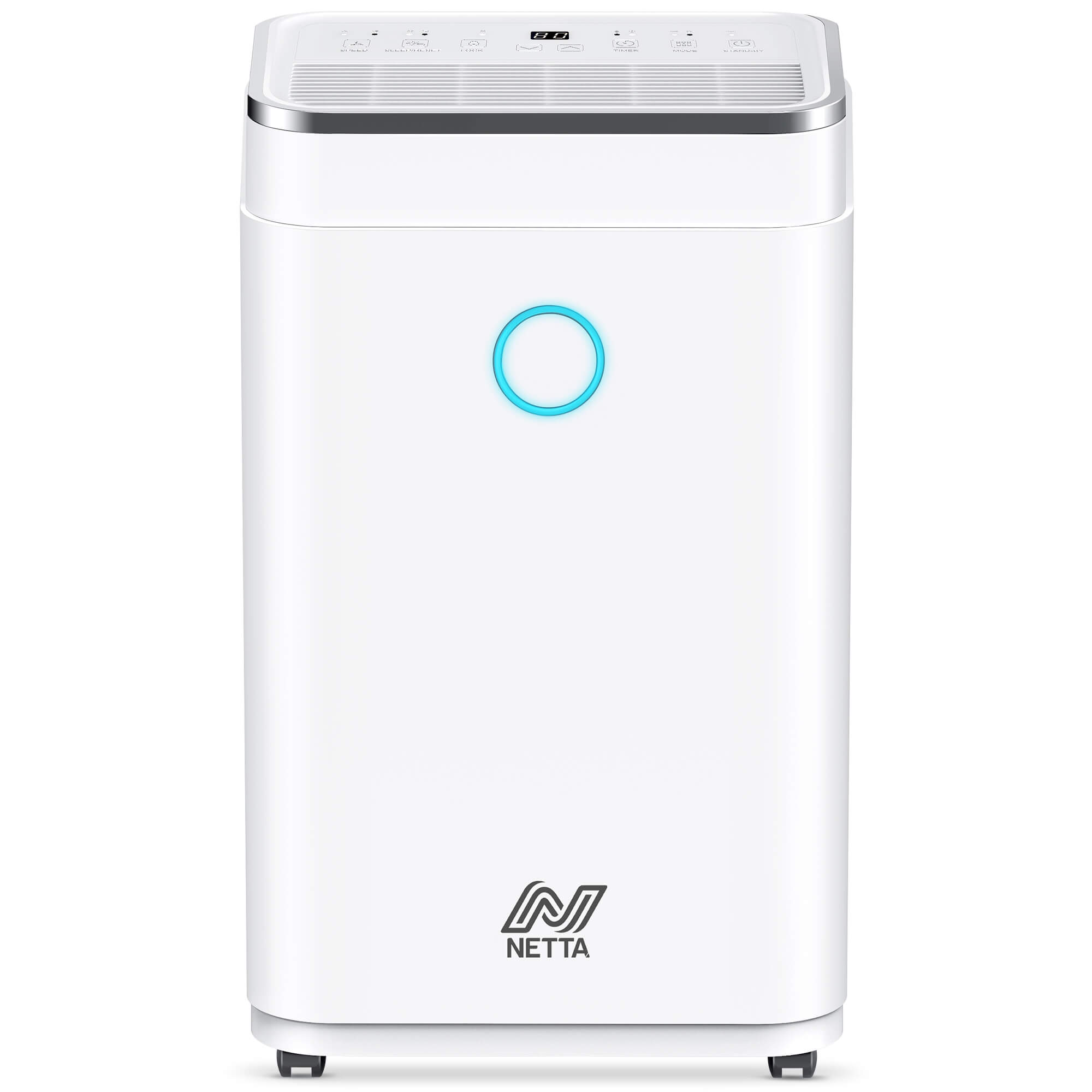 NETTA 25L Low Energy Dehumidifier Continuous Drainage Timer - Ideal for Damp, Condensation and Laundry Drying