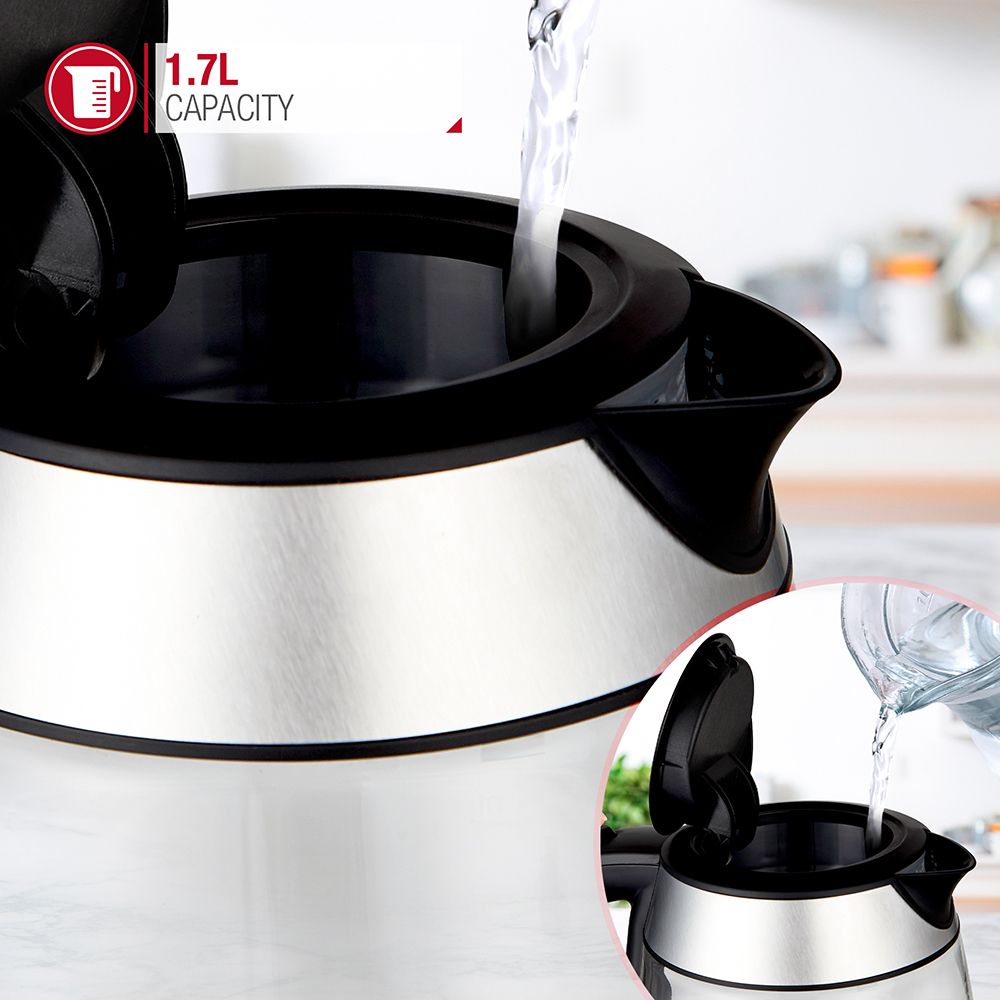 NETTA 1.7L Illuminated Glass Kettle with Temperature Control - 3000W