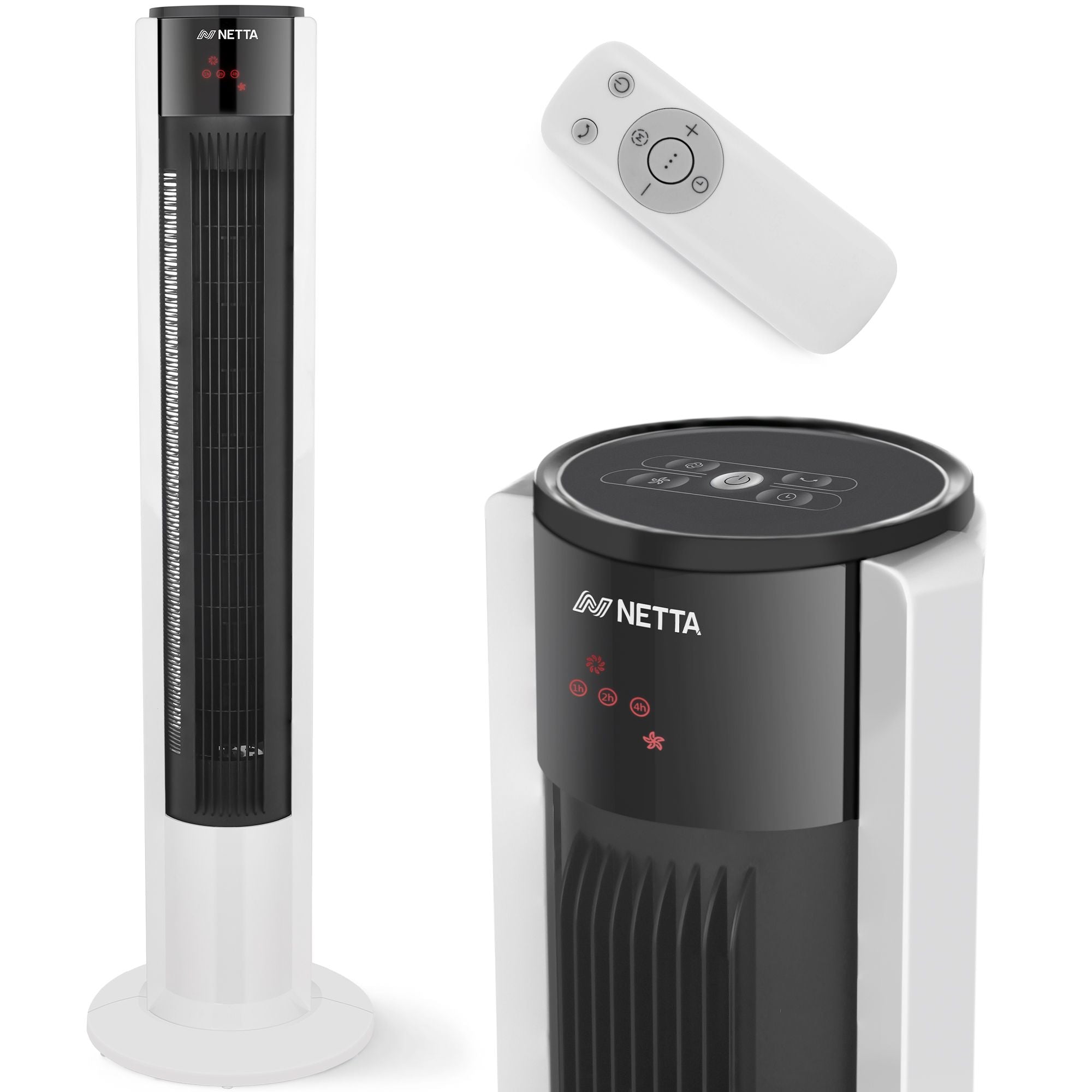 NETTA 42 Inch Tower Fan with Timer, LED Display and Remote Control