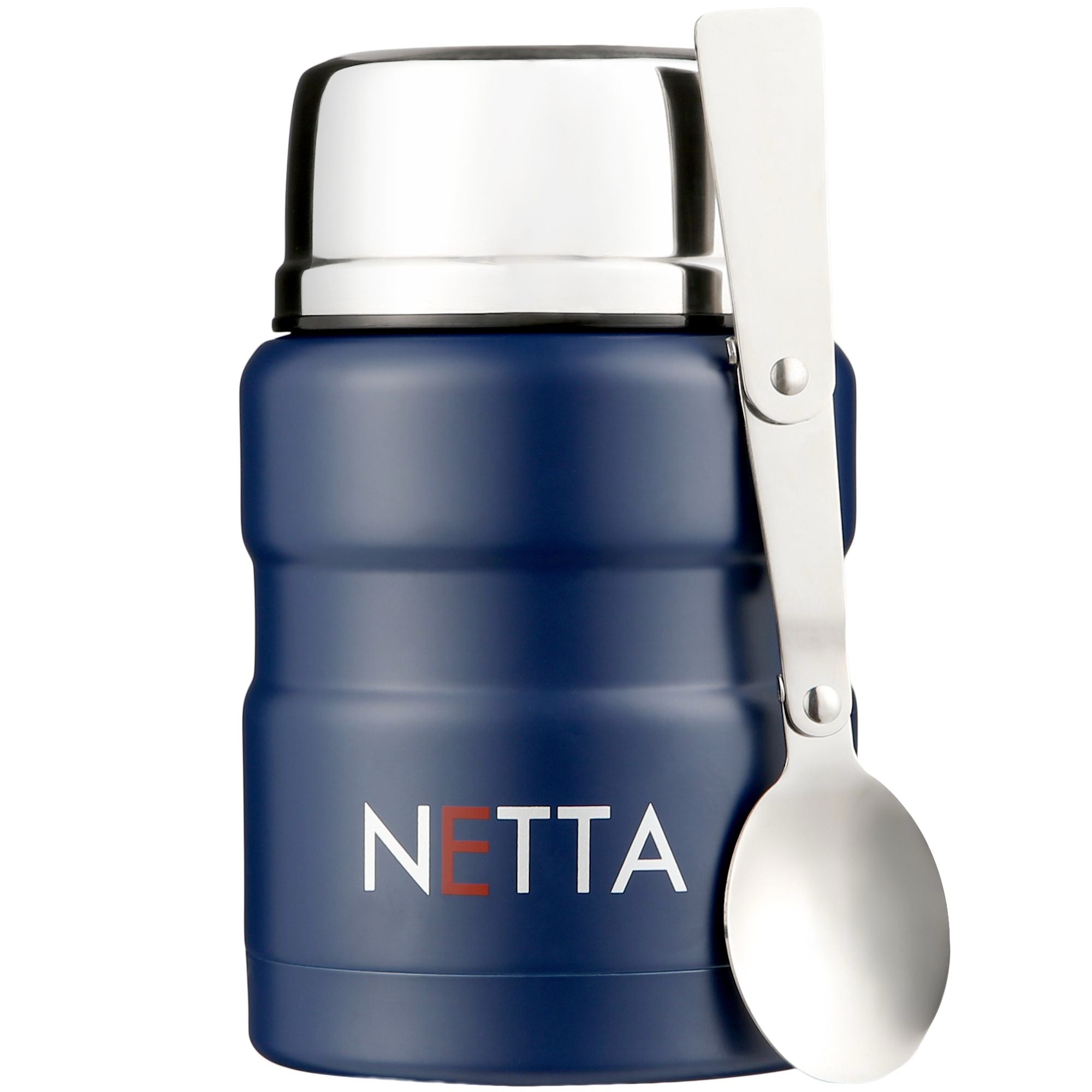 500ml Vacuum Soup Flask - Dark Blue