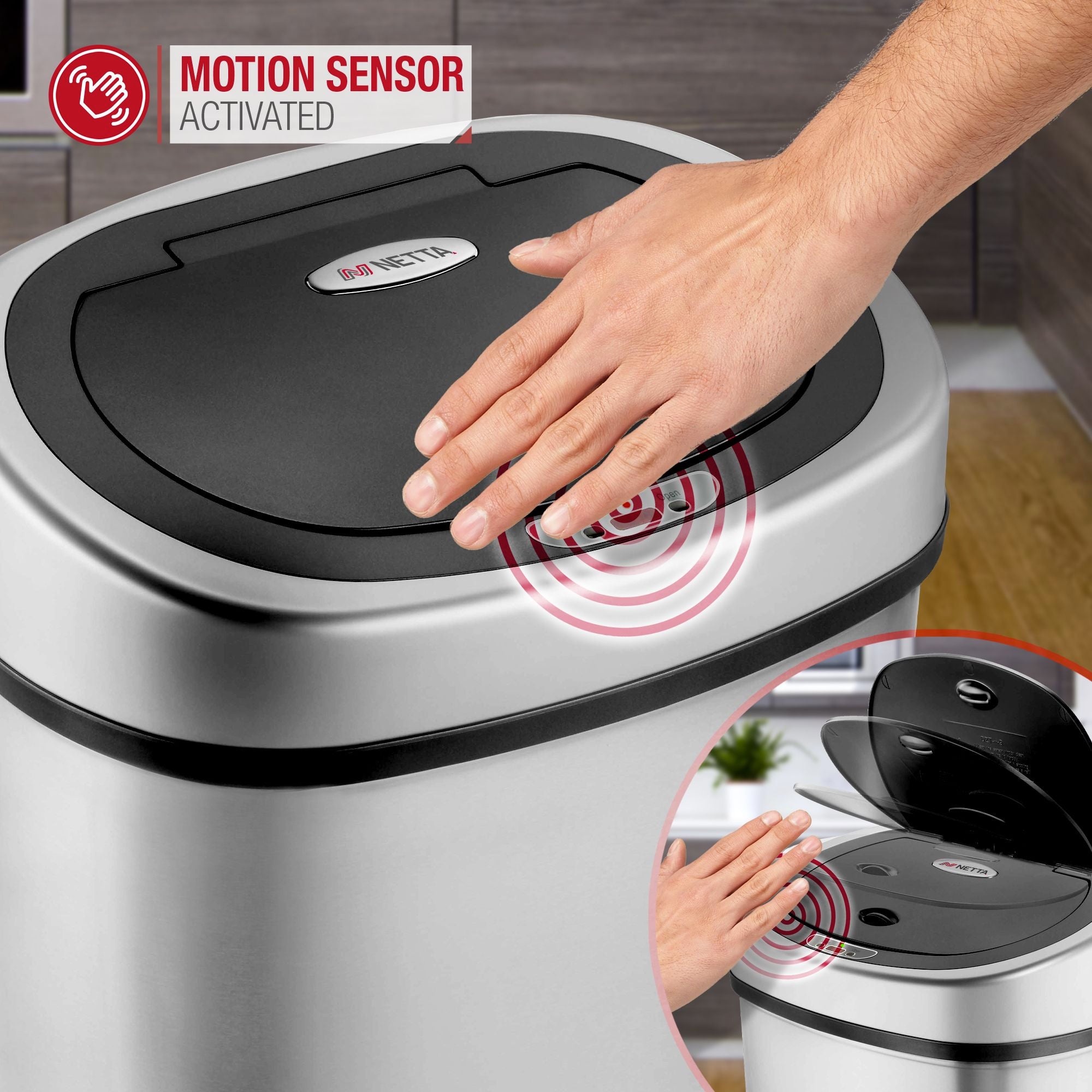 NETTA Sensor Bin - Stainless Steel - 50L