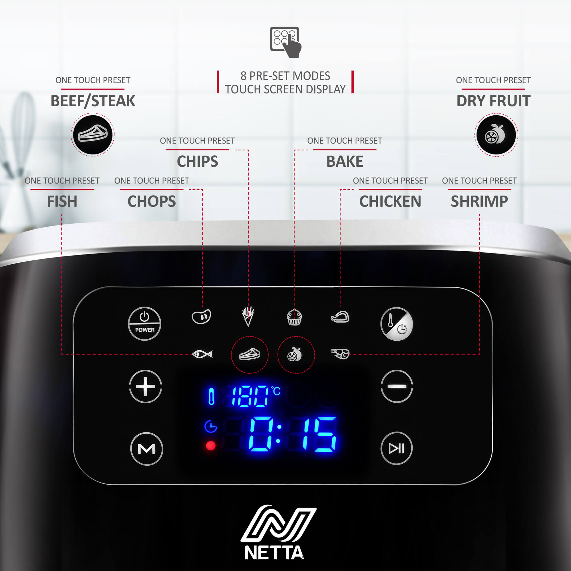 NETTA 6L Digital Air Fryer