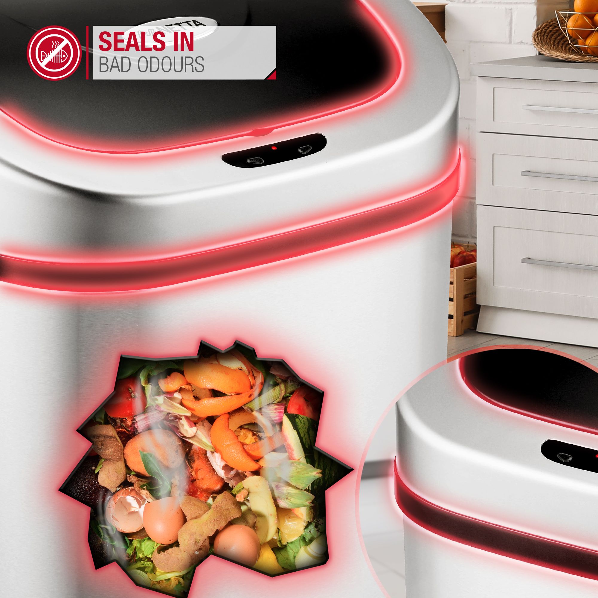 NETTA Sensor Bin - Stainless Steel - 80L