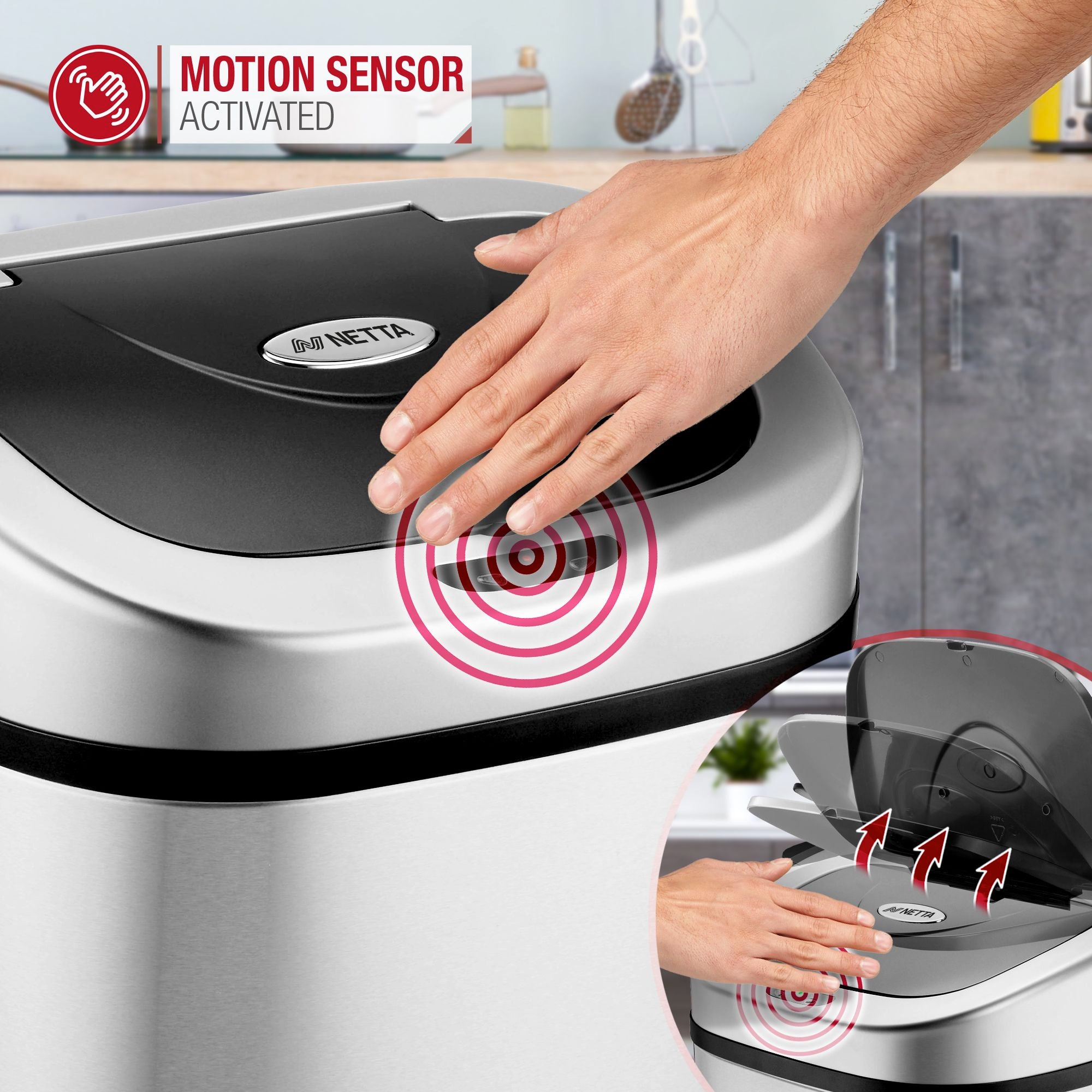 NETTA Sensor Bin - Stainless Steel - 80L