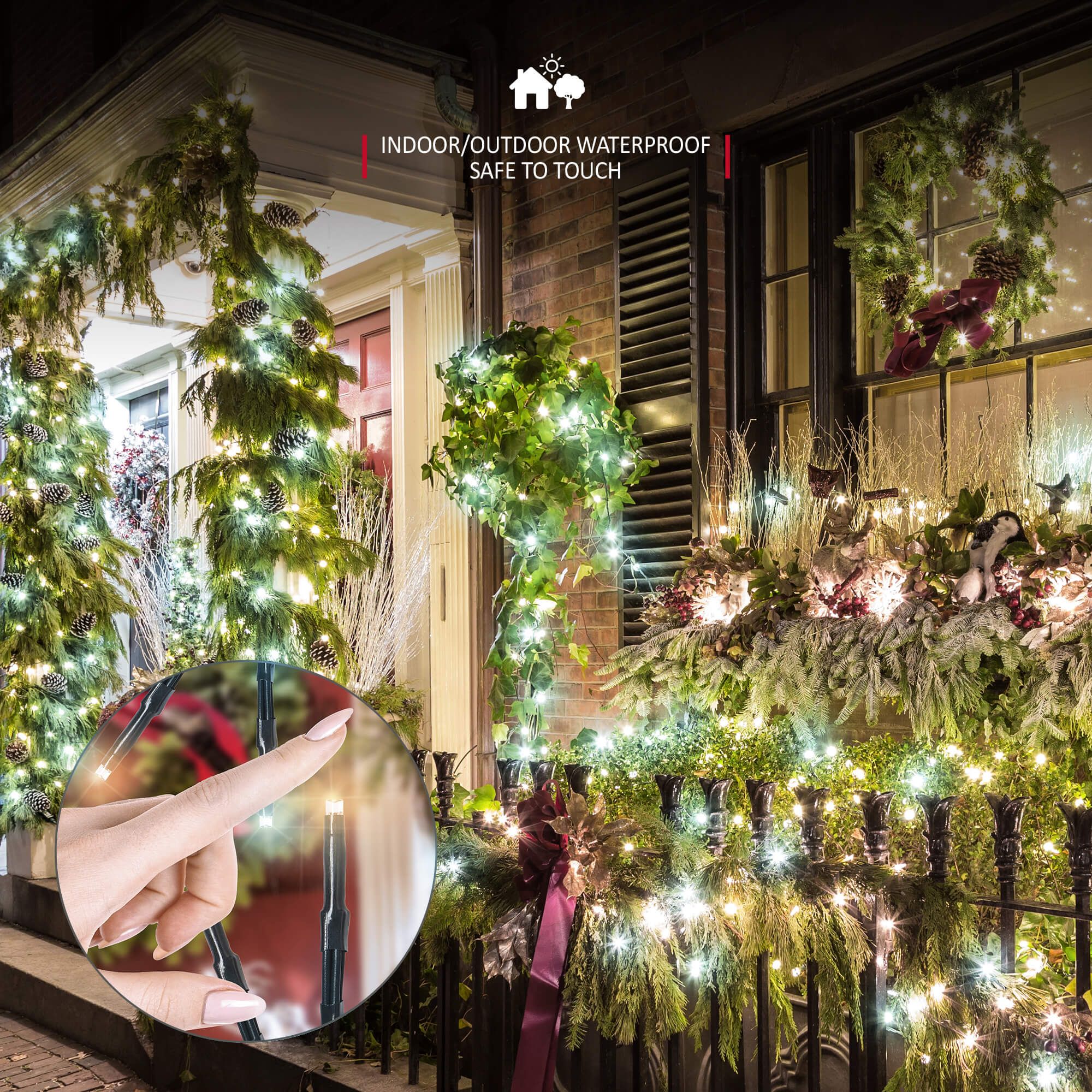 NETTA 2000 LED Cluster String Lights - Warm & Cool White